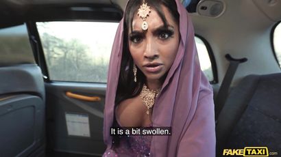 Yasmina Khan’s Asian Nurse Exam in Taxi Heat