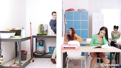 Cherry Candle Tempts in Wild College Glory Scene