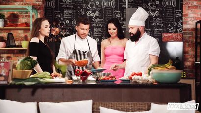 Max Cortes Leads Steamy Threesome in Kitchen Heat