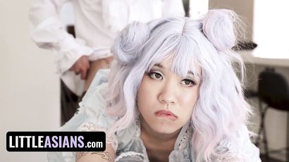 Cosplay Asian hardcore: Skinny Pink-haired Asian Princess Craves An Afternoon Cock - Kimmy kimm