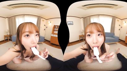 Horny Japanese babe VR heart-stopping sex video